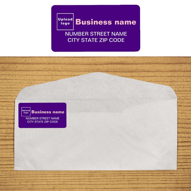 Purple Business Address Label (Purple address label on envelope)