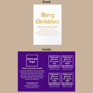 Purple Business Brand on Christmas Foil Card