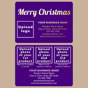Purple Business Brand on Christmas Rectangle