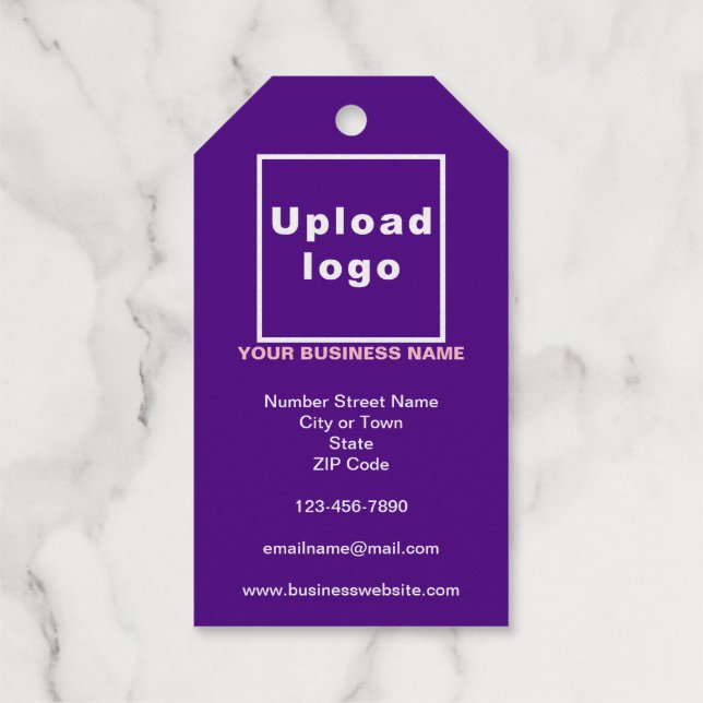 Purple Business Brand on Foil Tag (Back)