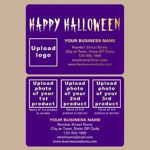 Purple Business Brand on Halloween Rectangle