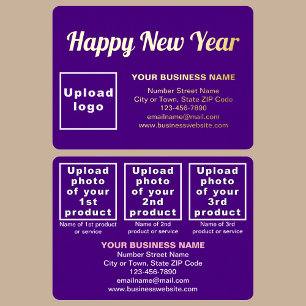 Purple Business Brand on New Year Rectangle
