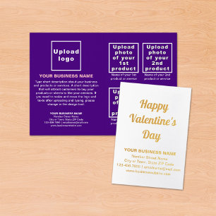 Purple Business Brand on Valentine Foil Card