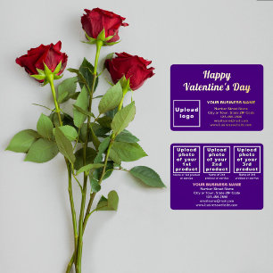 Purple Business Brand on Valentine Rectangle