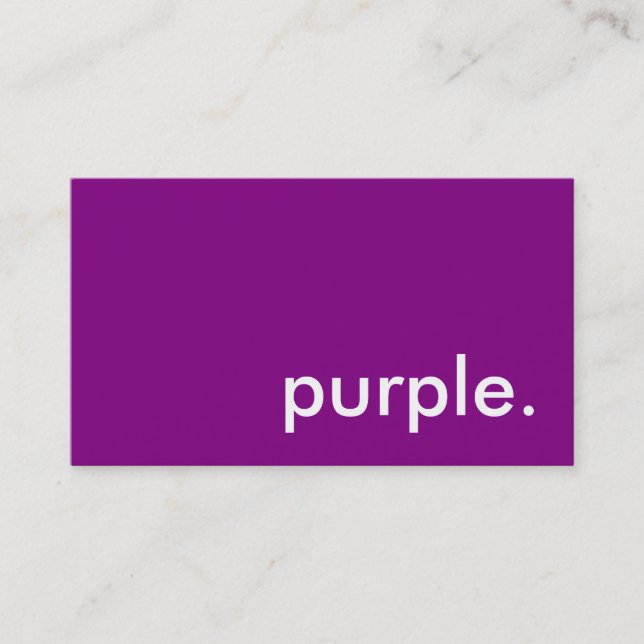 purple. business card (Front)