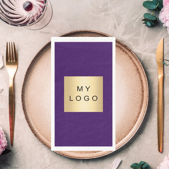 Purple business logo napkin (Creator Uploaded)