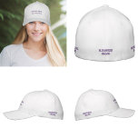 Purple Business Name Embroidered on Cap<br><div class="desc">Cap that you can customise by typing your business name. It will be embroidered on the cap. Thread colour is purple. You can include it in your promotional products, giveaway items or gifts to your customers or clients, a marketing strategy to advertise your business or to promote your brand. Customisable...</div>