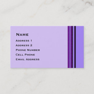 Purple Business Stripes Card