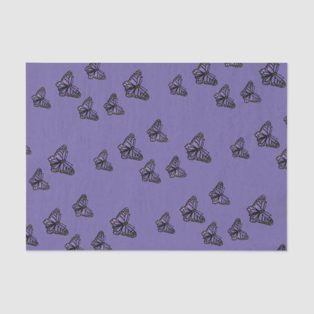 Purple Butterflies Butterfly Violet Nature Lovers  Tissue Paper (Front)