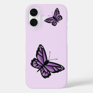 Purple Butterflies iPhone 16 Case