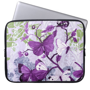 Purple Butterflies Electronics Bag