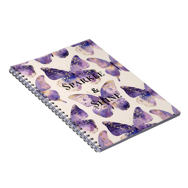 Purple Butterflies Notebook (Right Side)