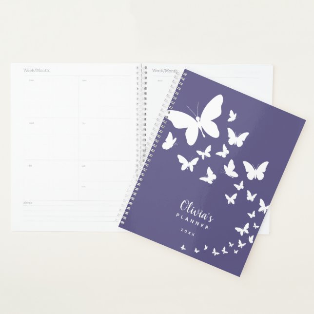 Purple Butterflies Personalised Planner (Display)
