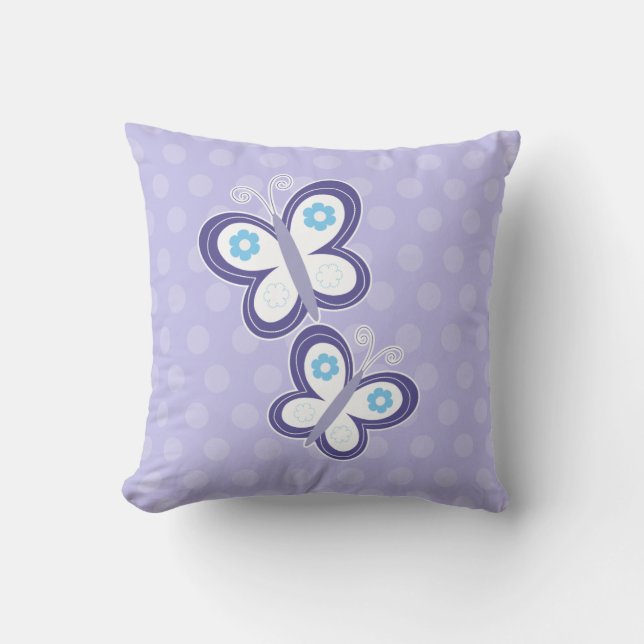 Purple Butterflies Pillow (Front)