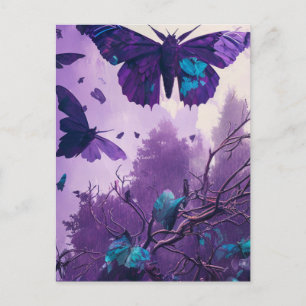 Purple Butterflies Postcard
