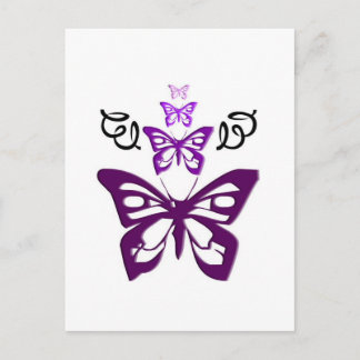 Purple Butterflies Postcard