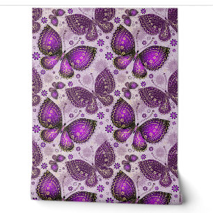 PURPLE BUTTERFLIES seamless Wallpaper