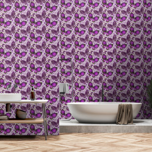 PURPLE BUTTERFLIES seamless Wallpaper