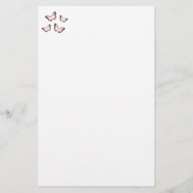 Purple Butterflies Stationary
