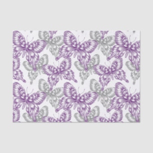 Purple Butterflies Tissue Paper
