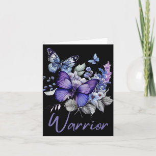 Purple Butterflies Warrior Suicide Prevention Awar Card