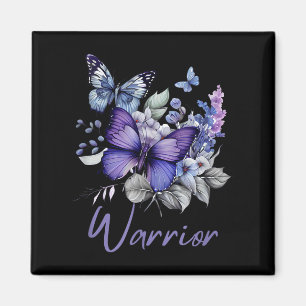 Purple Butterflies Warrior Suicide Prevention Awar Magnet