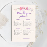 Purple Butterflies What On Your Phone Bridal Game