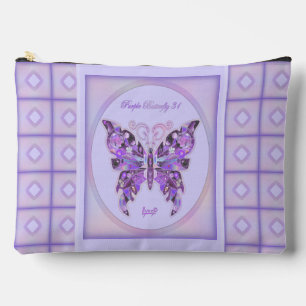 Purple Butterfly 31  Accessory Pouch
