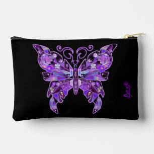 Purple Butterfly 31  Accessory Pouch