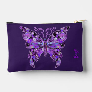 Purple Butterfly 31  Accessory Pouch