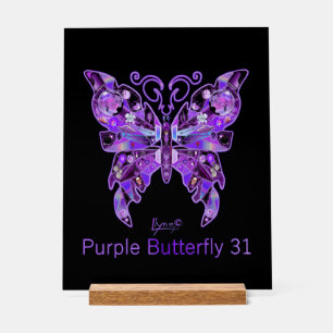 Purple butterfly 31 acrylic sign