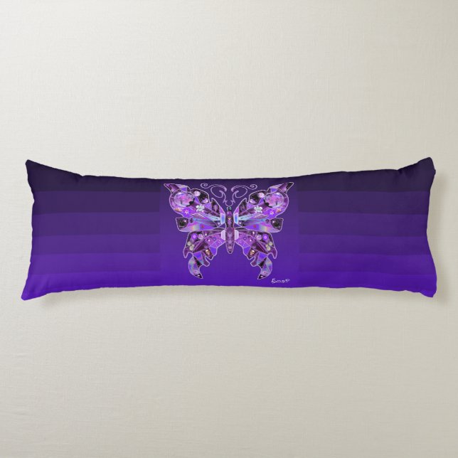 Purple Butterfly 31 Body Cushion (Front)