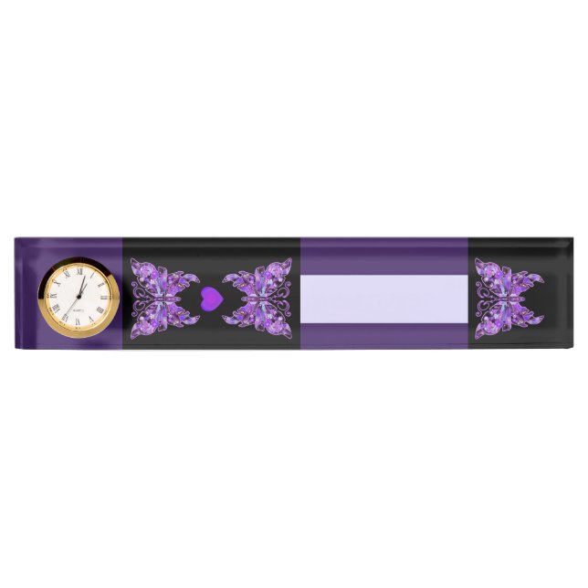 Purple Butterfly 31 Notebook Nameplate (Front)