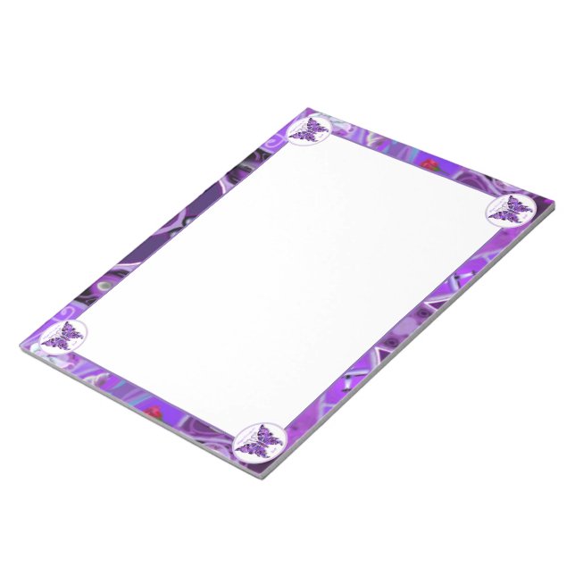 purple butterfly 31 notepad (Angled)
