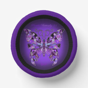 Purple Butterfly 31 Paper Plate