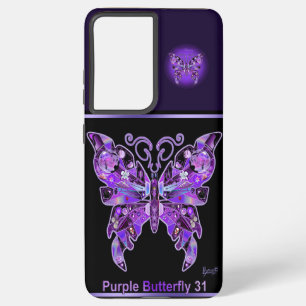 Purple Butterfly 31 Samsung Galaxy Case