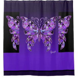 Purple Butterfly 31 Shower Curtain