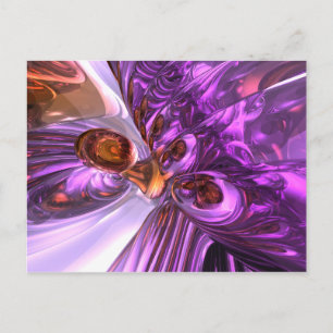 Purple Butterfly Abstract Postcard