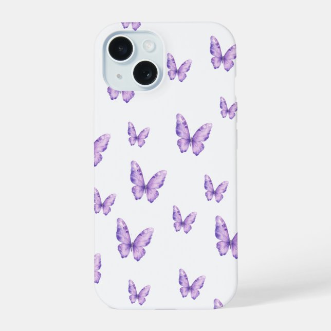 Purple Butterfly Aesthetic Phone Case (Back)