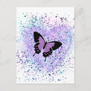 Purple Butterfly and Paint Card