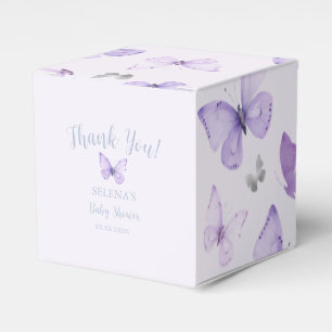 Purple Butterfly Baby Shower Favour Box