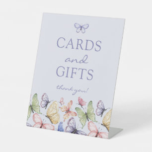 Purple Butterfly Birthday Pedestal Sign