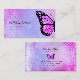 purple butterfly business card