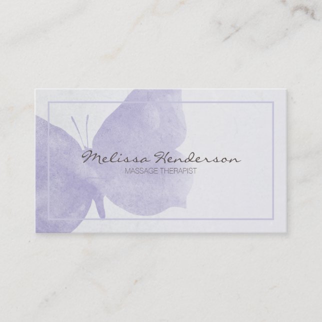 Purple Butterfly Business Card (Front)