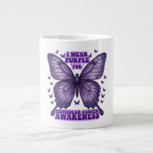 Purple Butterfly Cancer Awareness Large Coffee Mug