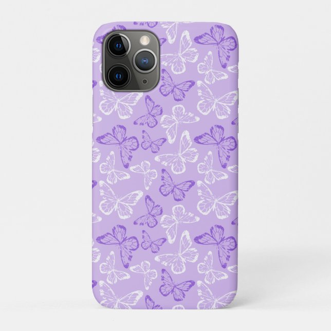 Purple Butterfly Case-Mate iPhone Case (Back)