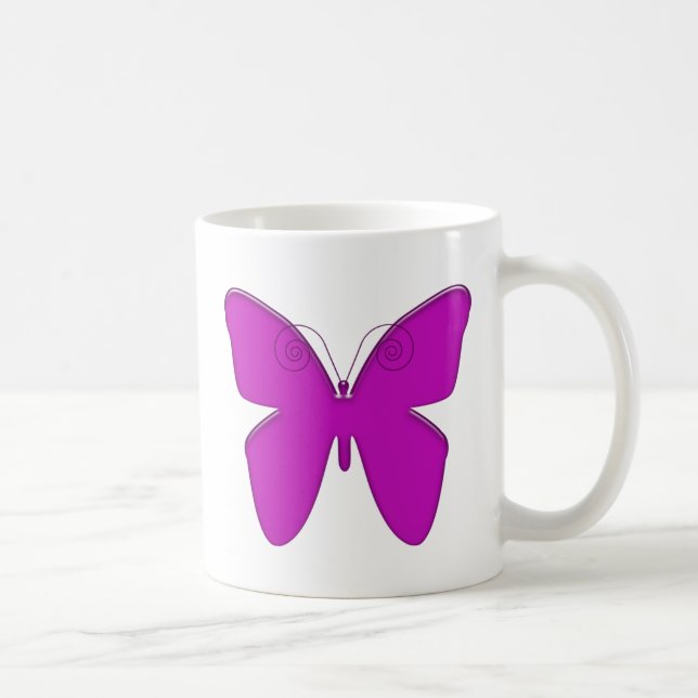 Purple Butterfly Coffee Mug (Right)