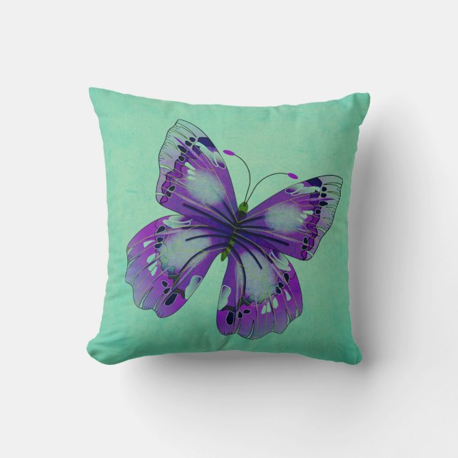 Purple Butterfly Cushion (Front)
