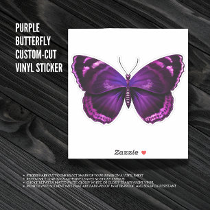 Purple Butterfly Custom-Cut Vinyl Sticker