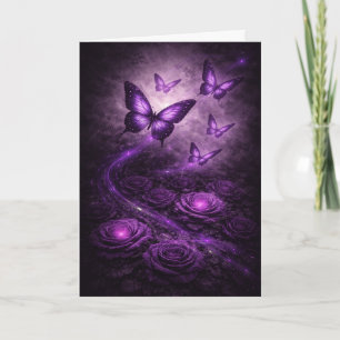Purple Butterfly– Dark Bloom Collection Card